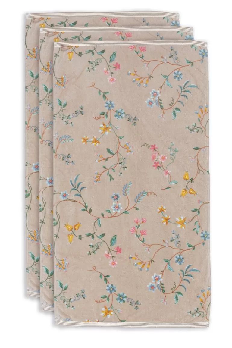 Flash Sale Bath Towel Set/3 Les Fleurs 55X100 Cm Towels
