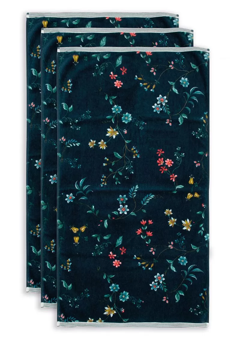 New Bath Towel Set/3 Les Fleurs Dark 55X100 Cm Towels