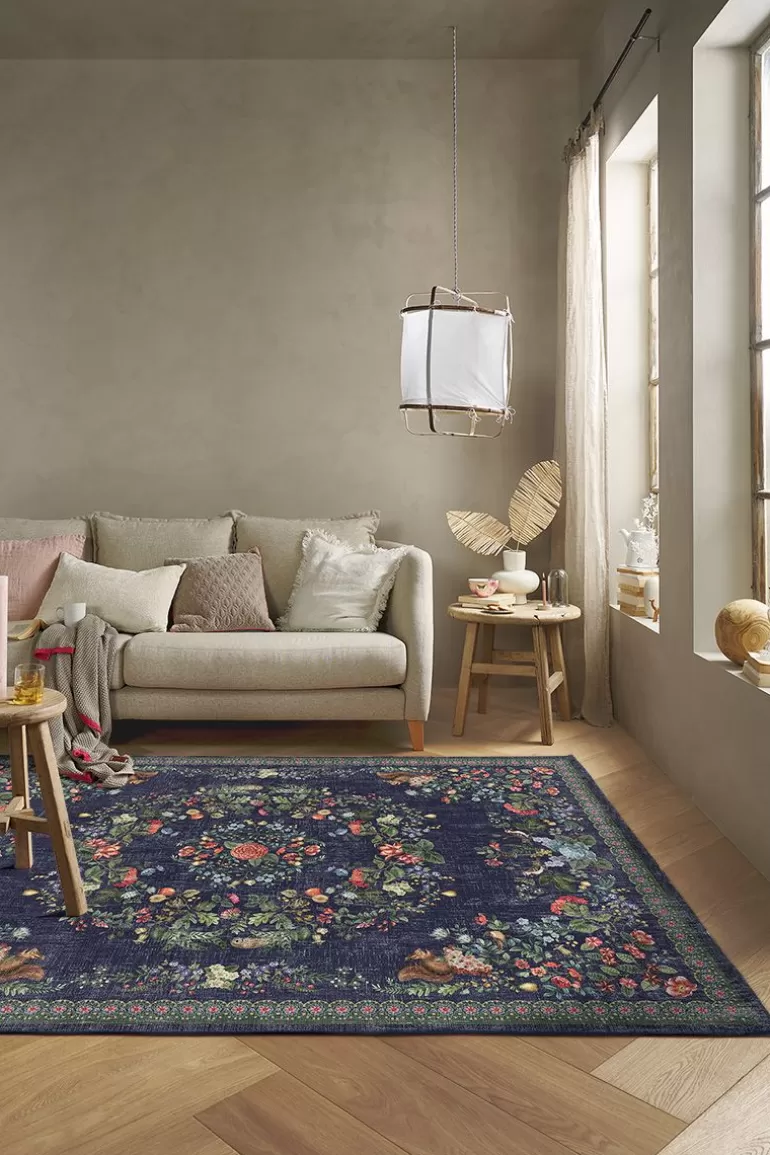 Flash Sale Carpet Fall In Leaf By Pip Dark Blue Rectangular Carpets