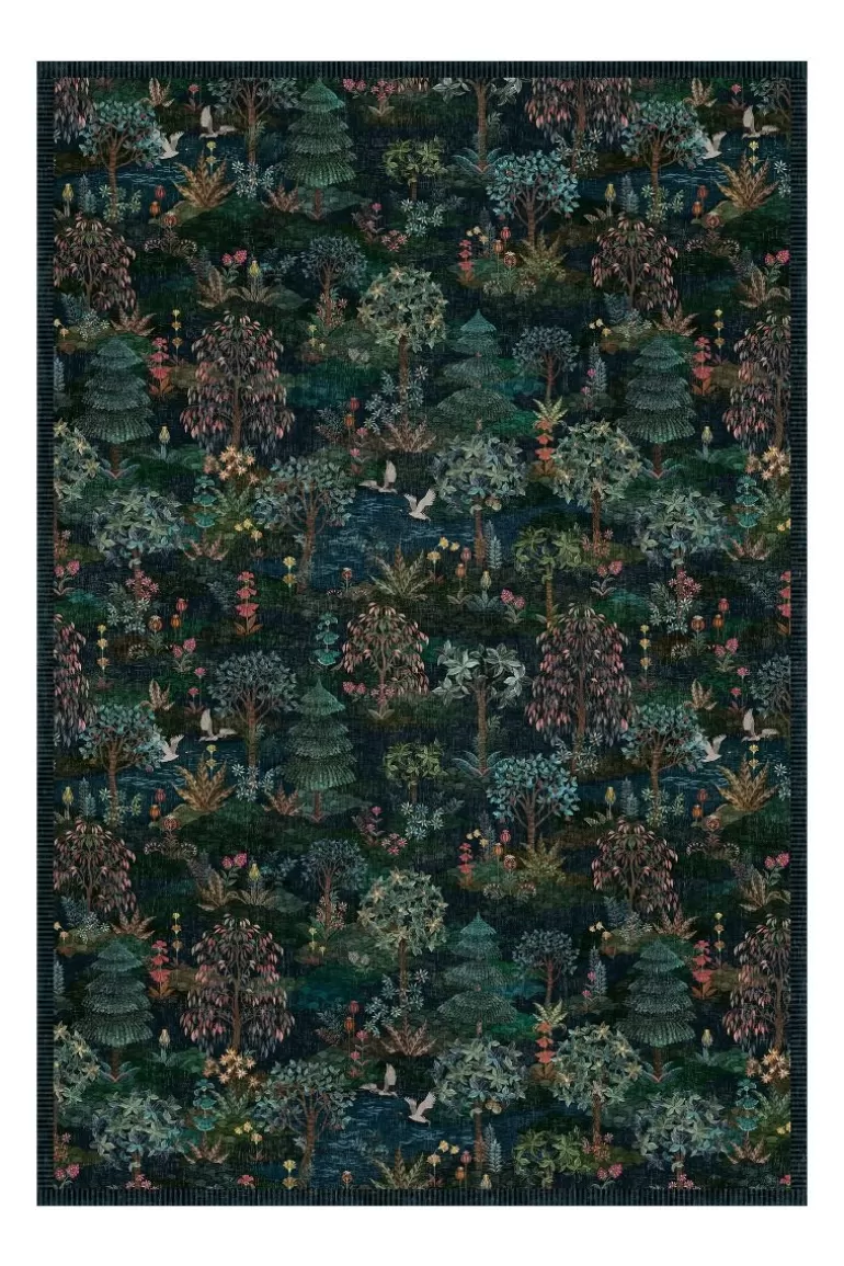 Online Carpet Pip Garden Dark Blue Rectangular Carpets