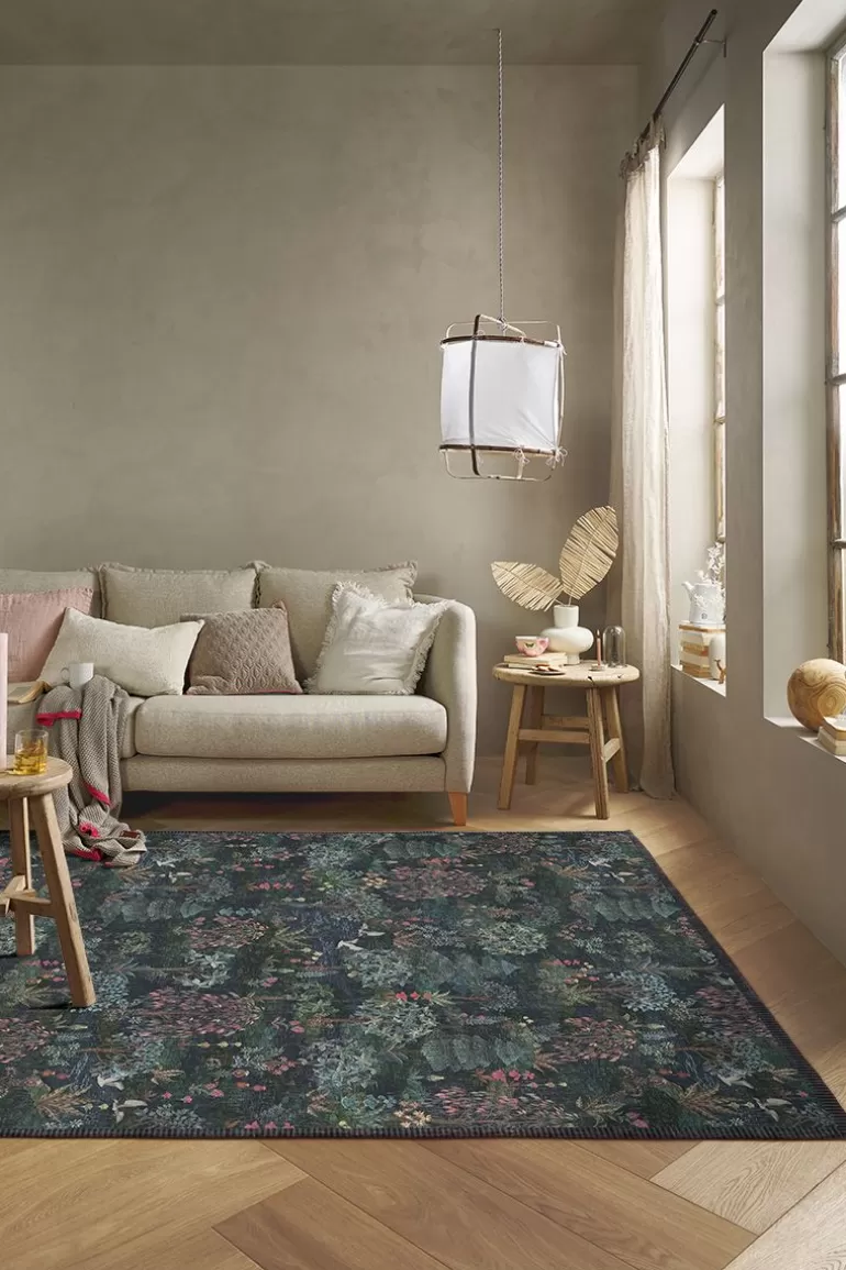 Online Carpet Pip Garden Dark Blue Rectangular Carpets