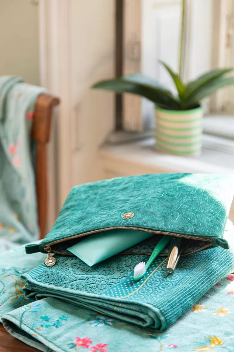 Shop Cosmetic Flat Pouch Large Velvet Quiltey Days Pouches