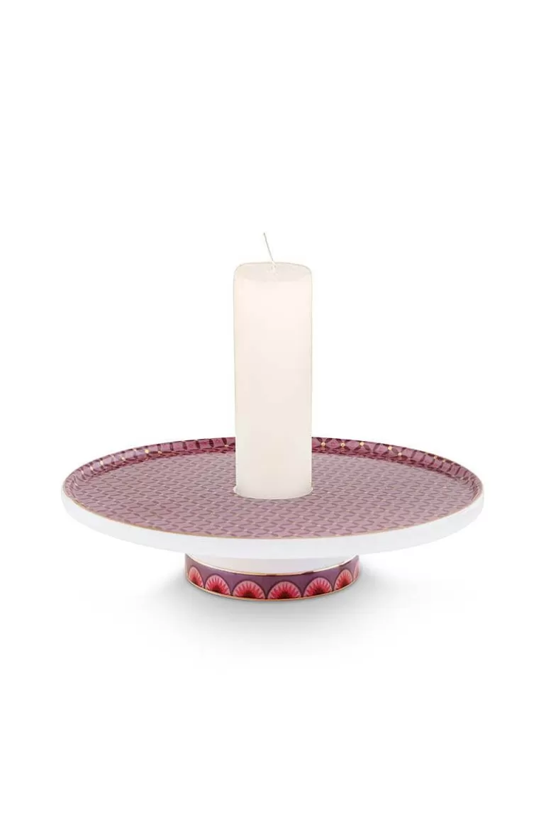 Discount Cross Stitch Candle Tray 14Cm Candle Holders