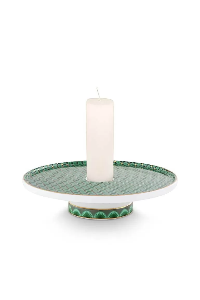 Store Cross Stitch Candle Tray 14Cm Candle Holders
