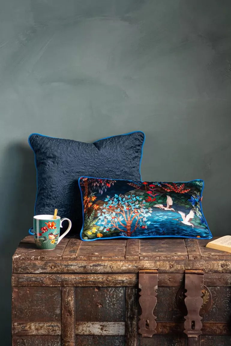 Fashion Cushion Quilted Dark Blue Decorative Cushions