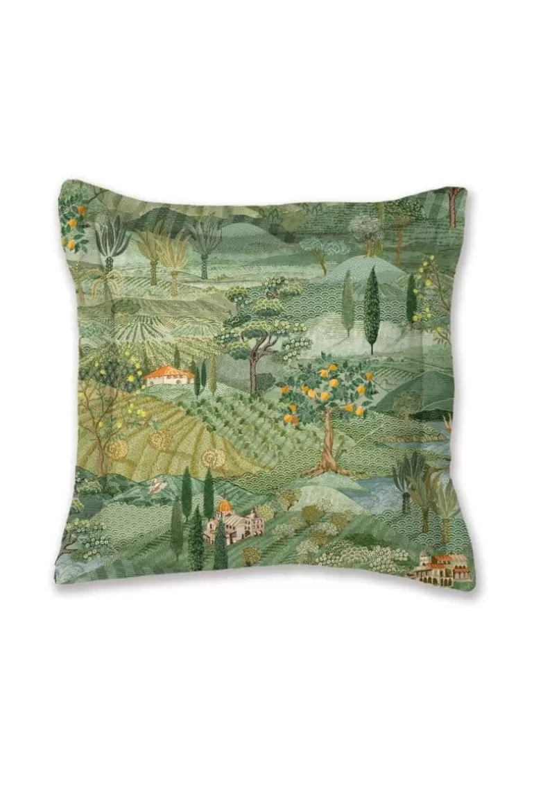 New Cushion Square Toscana Green Decorative Cushions