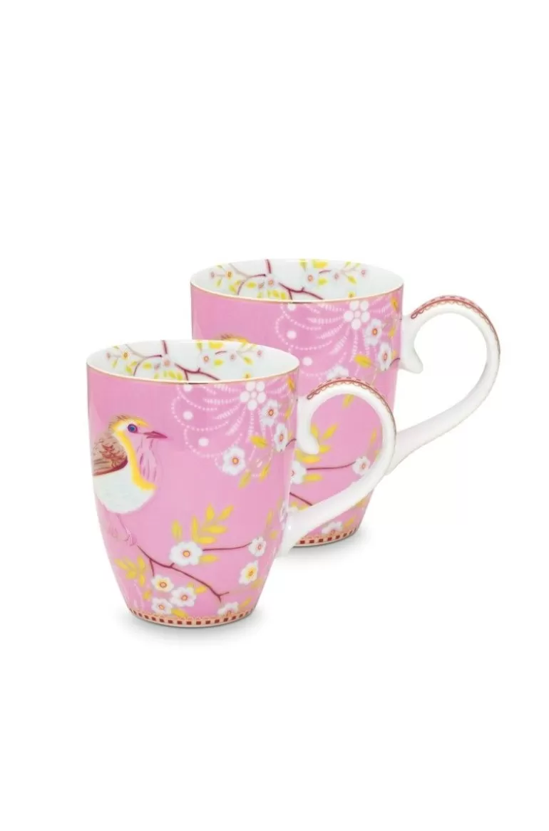 Shop Early Bird Set Of 2 Mugs Large Pink Tea Mugs
