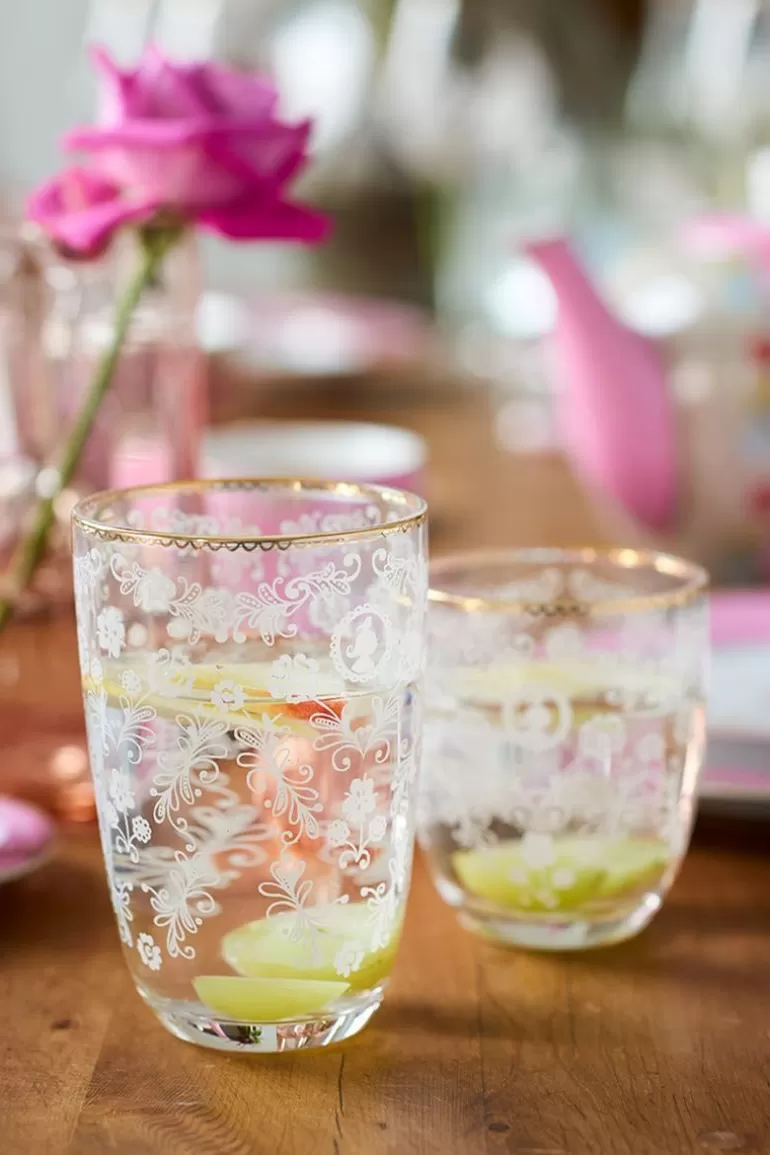Flash Sale Floral Longdrink Glass Long Drink Glasses
