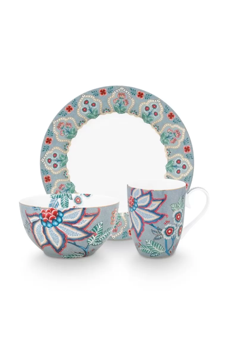 Clearance Flower Festival Breakfast Set/3 Light Porcelain Sets