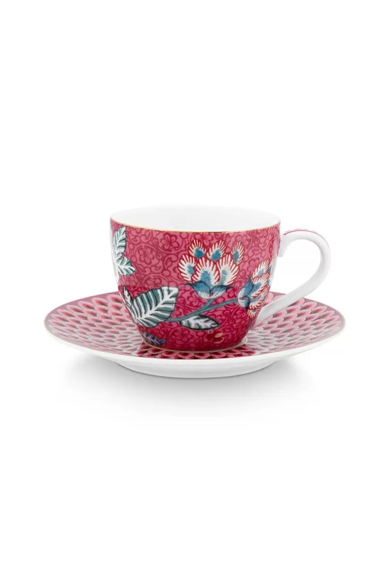 Outlet Flower Festival Espresso Cup & Saucer Dark Cups/Saucers