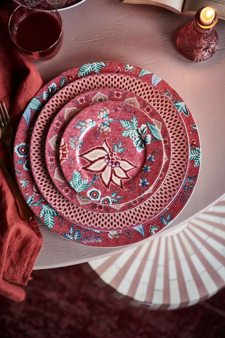 Outlet Flower Festival Pastry Plate Dark 17Cm Cake Plates