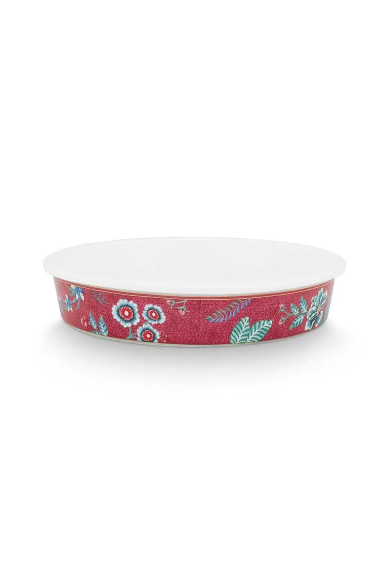 Online Flower Festival Serving Tray Round Dark Baking Dishes