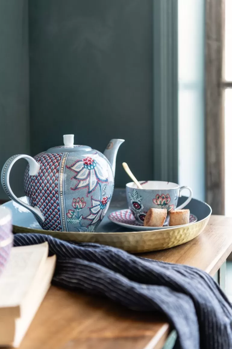Flash Sale Flower Festival Set/2 Espresso Cup & Saucer Light Porcelain Sets