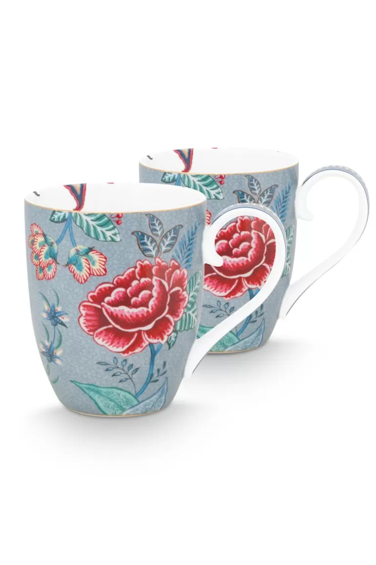 New Flower Festival Set/2 Mugs Xl Light Porcelain Sets