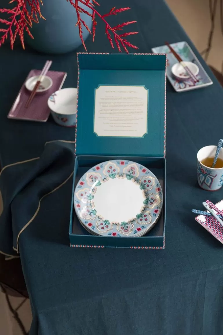 Fashion Flower Festival Set/4 Breakfast Plates Light 21Cm Porcelain Sets