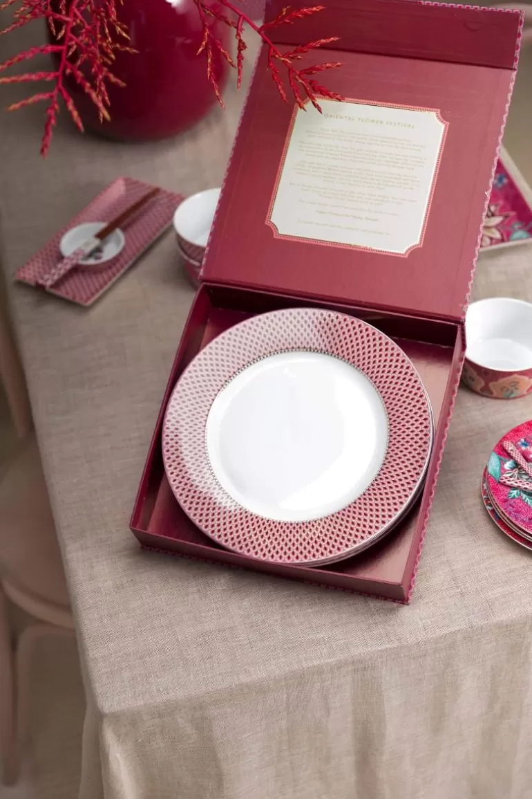 Shop Flower Festival Set/4 Dinner Plates Dark 26.5Cm Porcelain Sets