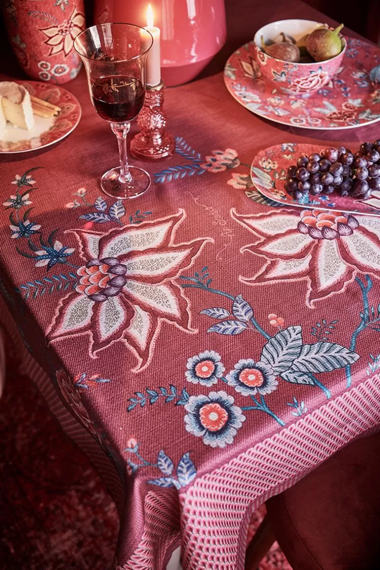 Shop Flower Festival Table Cloth Dark Tablecloths