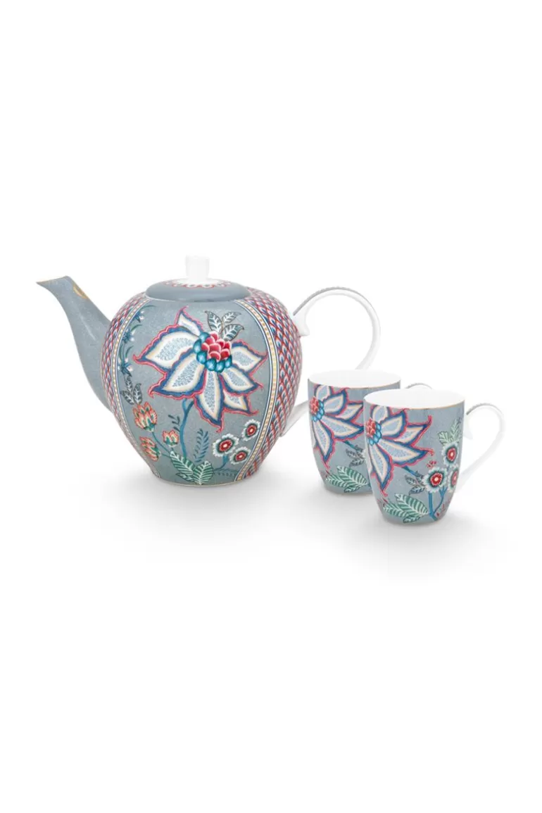 Best Sale Flower Festival Tea Set/3 Large Light Porcelain Sets