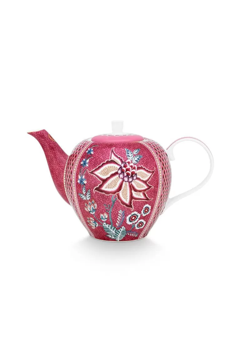 Discount Flower Festival Teapot Large Dark Teapots