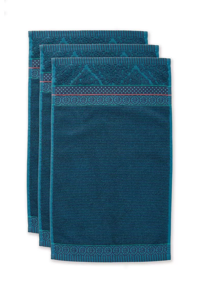 Online Guesttowel Set/3 Soft Zellige Dark 30X50 Cm Guest Towels
