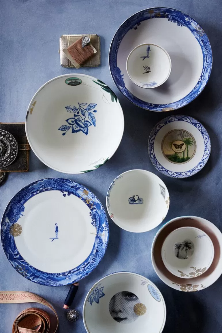 Shop Heritage Deep Plate Border Blue 25.5 Cm Deep Plates