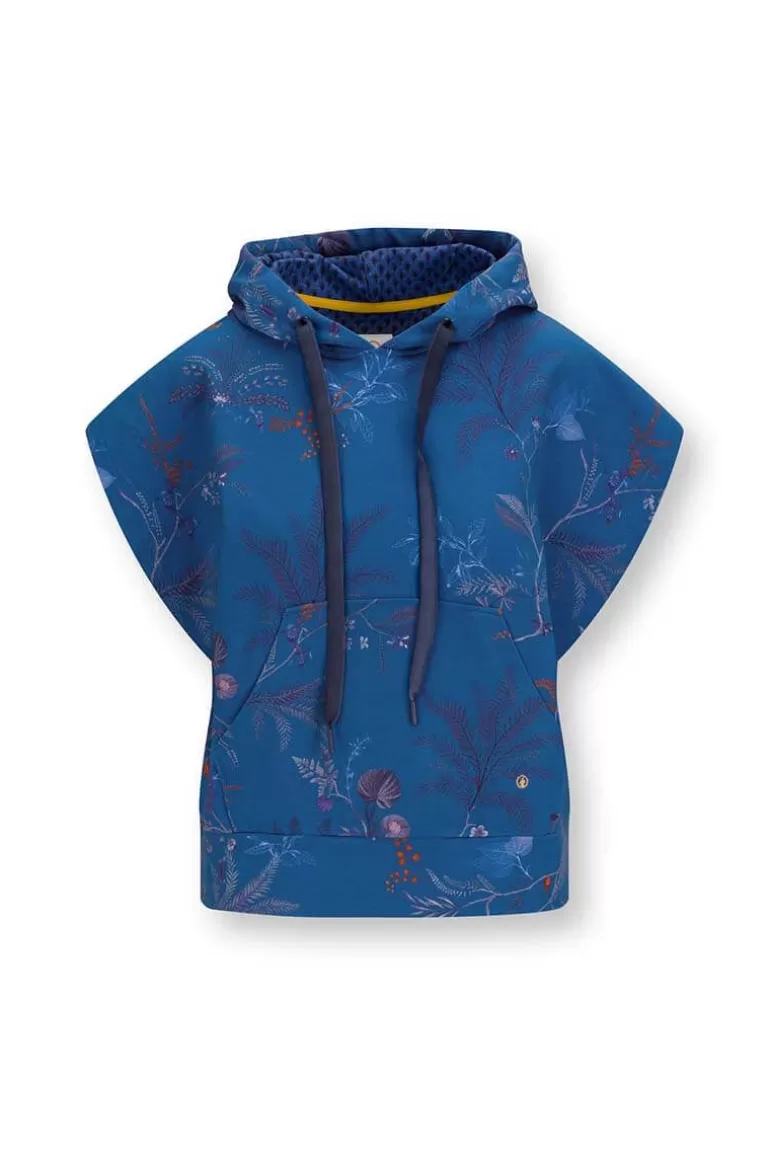 Fashion Hoodie Short Sleeve Isola Blue Sweaters/Vests
