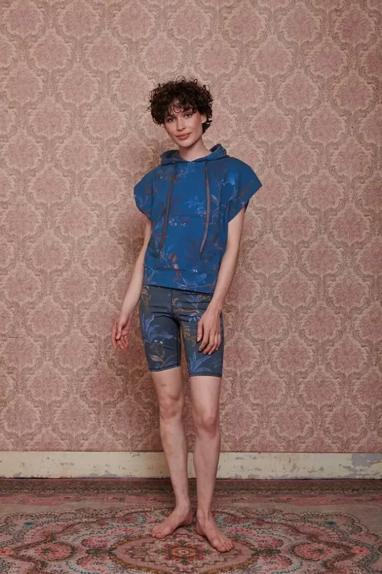 Fashion Hoodie Short Sleeve Isola Blue Sweaters/Vests