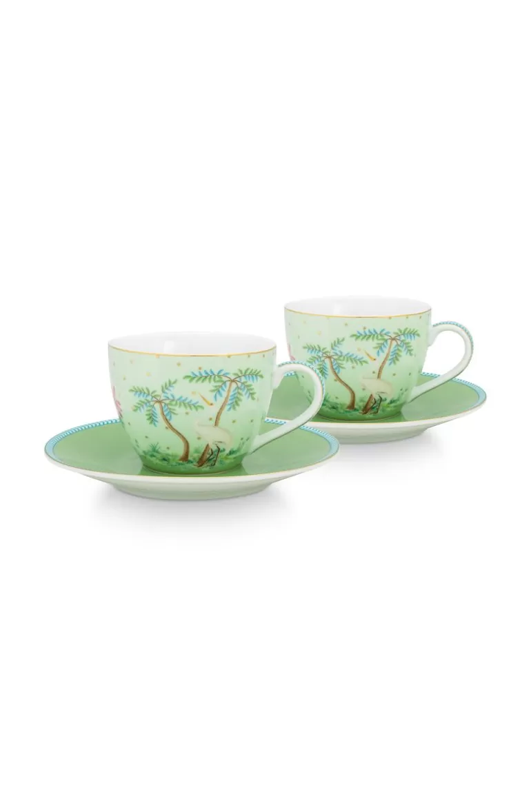 Cheap Jolie Set/2 Espresso Cup & Saucer Porcelain Sets