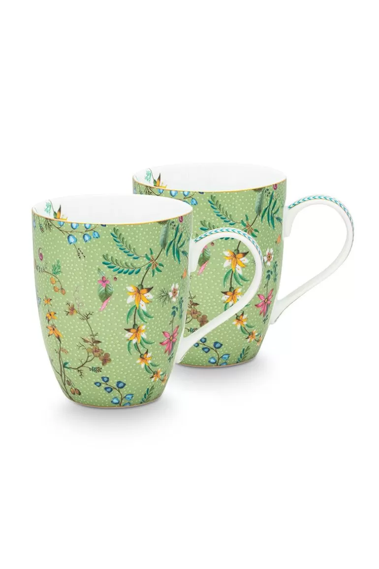 Online Jolie Set/2 Mug Large Flowers Porcelain Sets
