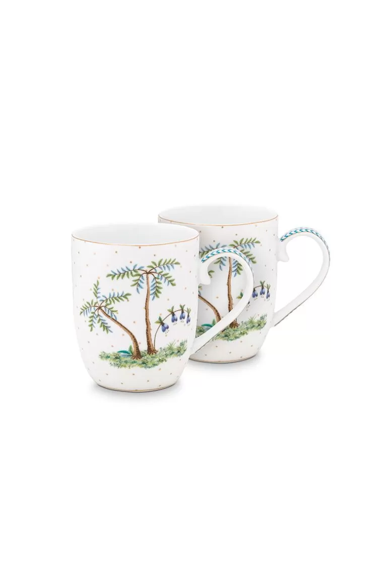 Discount Jolie Set/2 Mugs Small Dots Gold Porcelain Sets