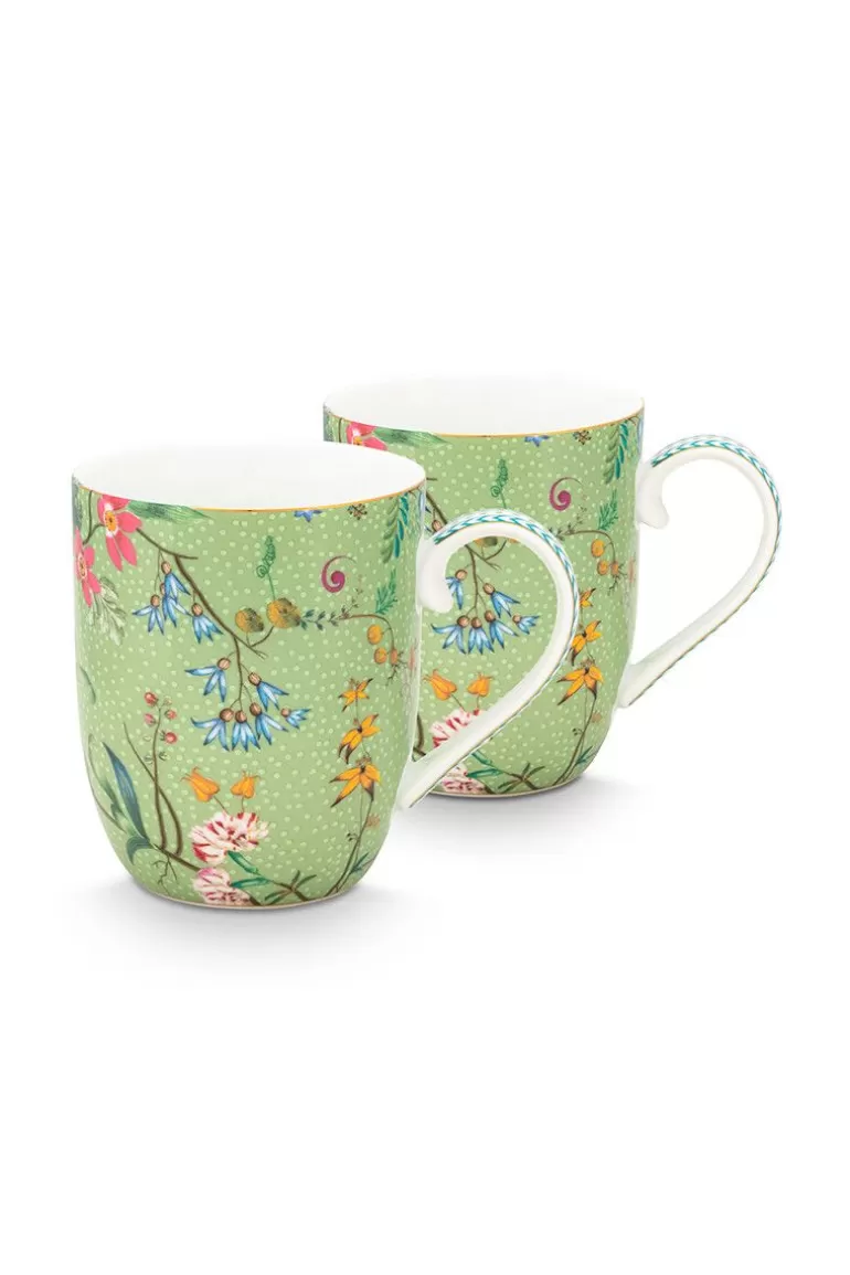 Flash Sale Jolie Set/2 Mugs Small Flowers Coffee Mugs