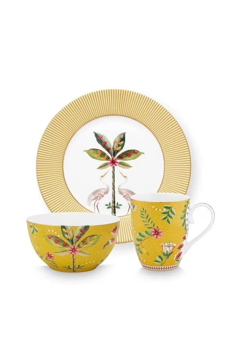 Best La Majorelle Breakfast Set/3 Porcelain Sets