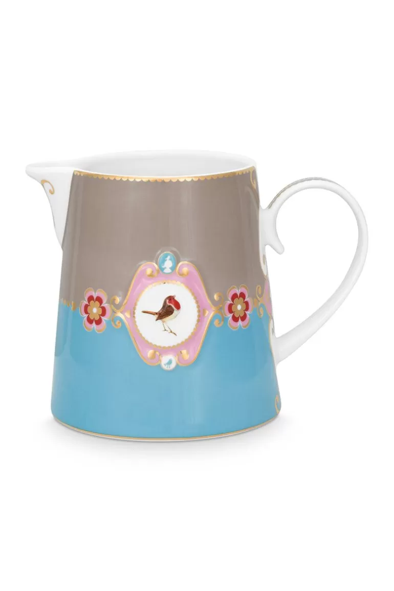 Fashion Love Birds Jug Large Blue/Khaki Milk Jugs