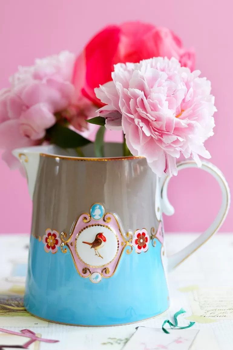 Fashion Love Birds Jug Large Blue/Khaki Milk Jugs