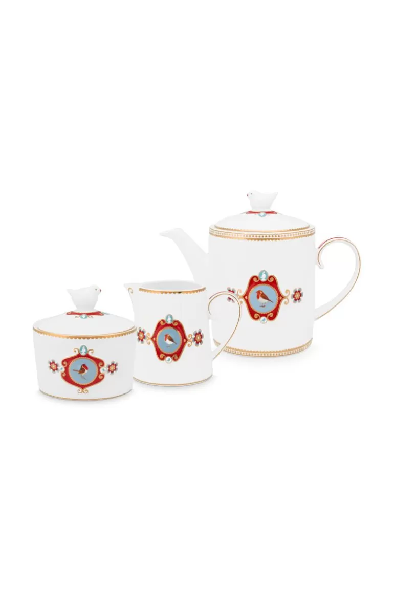 Store Love Birds Tea Set/3 Porcelain Sets