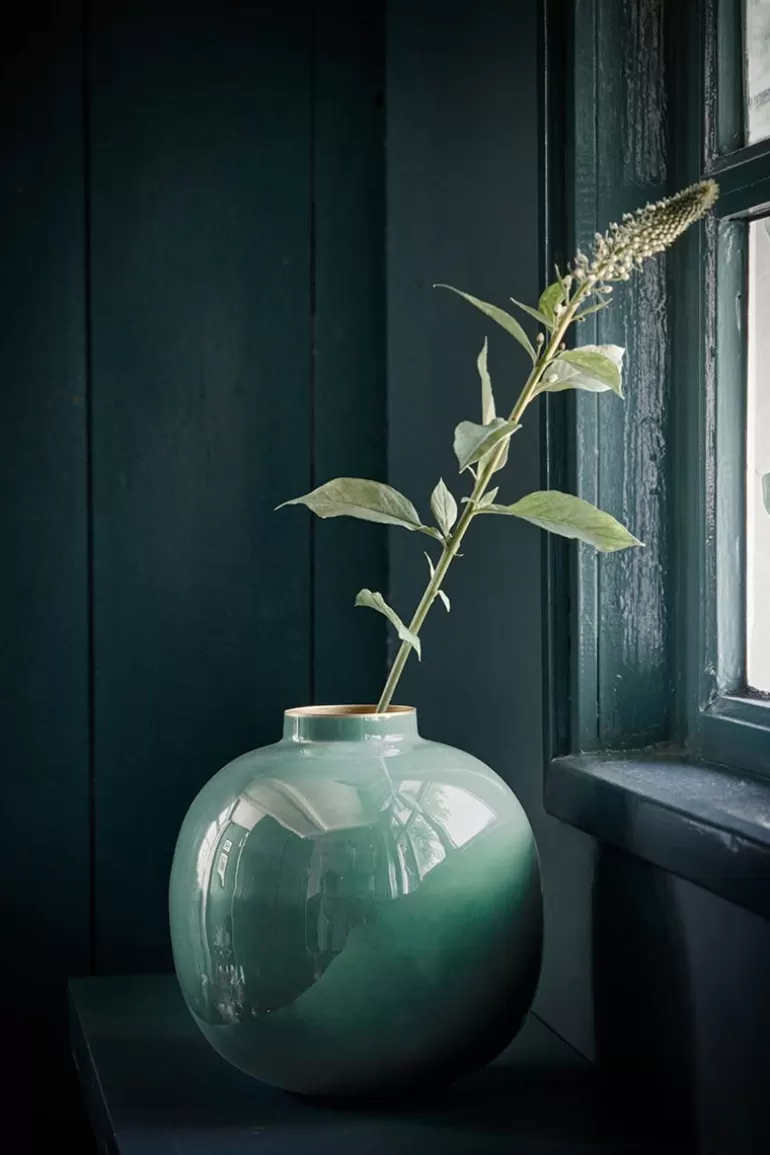 Online Metal Vase Dark 23 Cm Large Vases