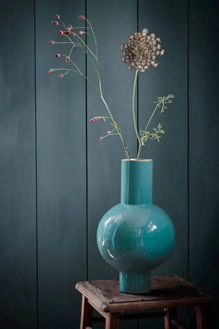 Clearance Metal Vase Dark 40 Cm Large Vases