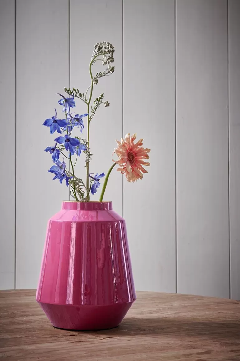 Sale Metal Vase Pink 29 Cm Large Vases
