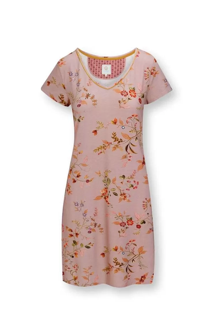 Cheap Nightdress Short Sleeve Kawai Flower Light Nightdresses