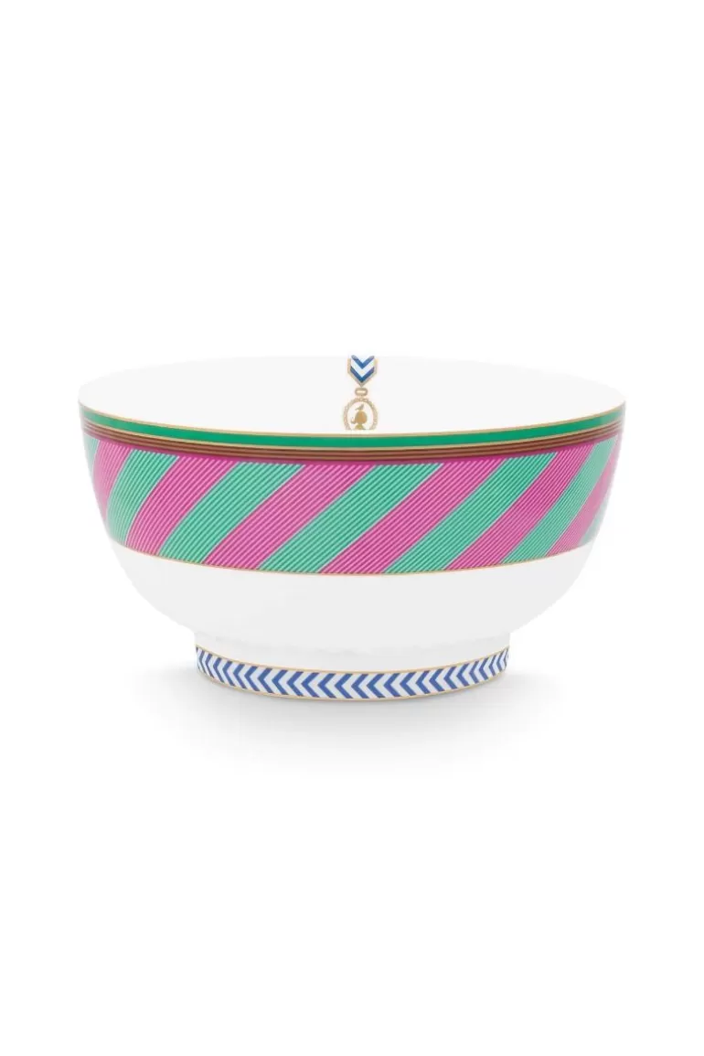 New Pip Chique Stripes Bowl Pink/Green 18Cm Bowls