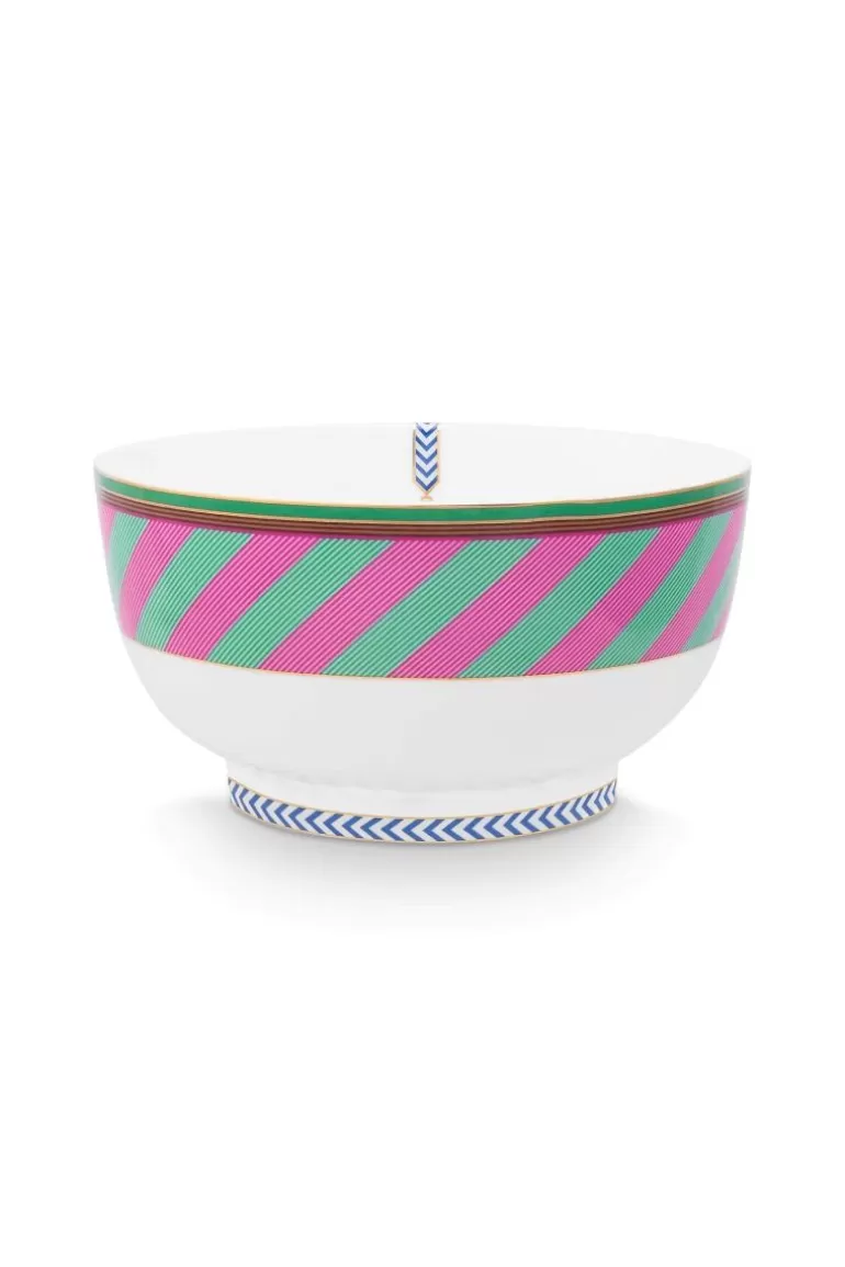 Store Pip Chique Stripes Bowl Pink/Green 20.5Cm Bowls