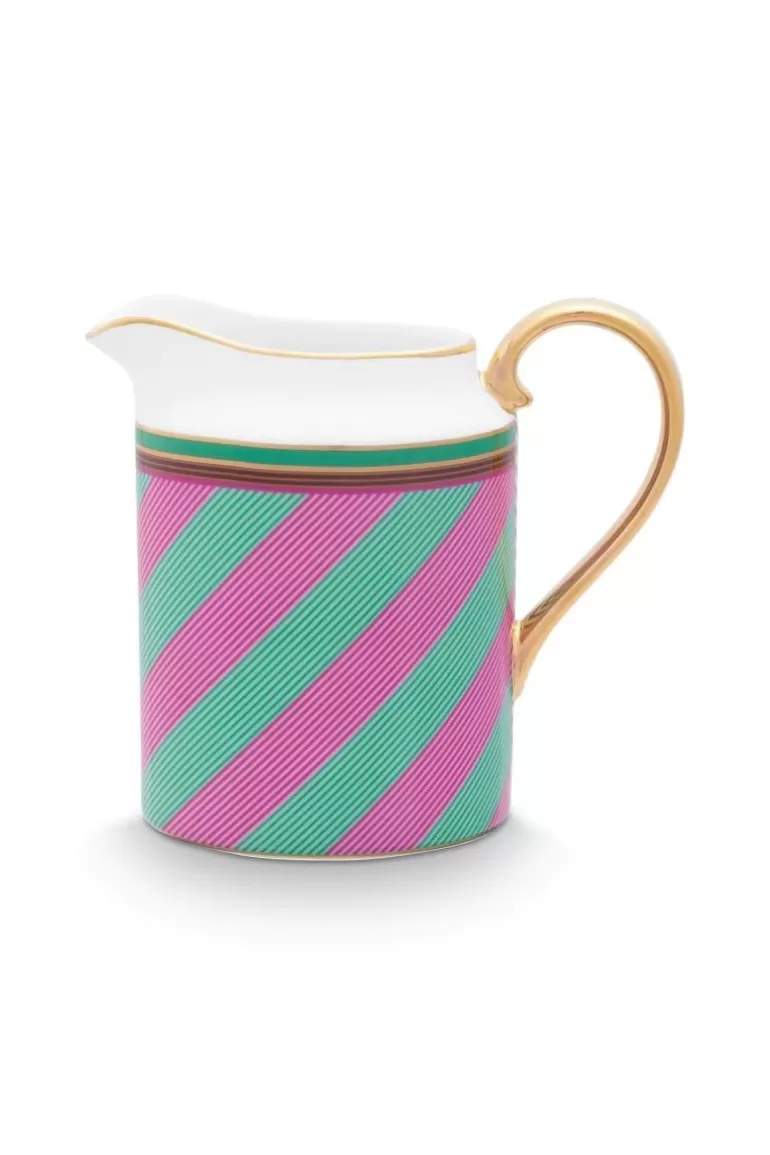 Outlet Pip Chique Stripes Jug Small Pink/Green Milk Jugs