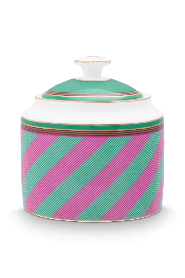Best Pip Chique Stripes Sugar Bowl Pink/Green Sugar Bowls