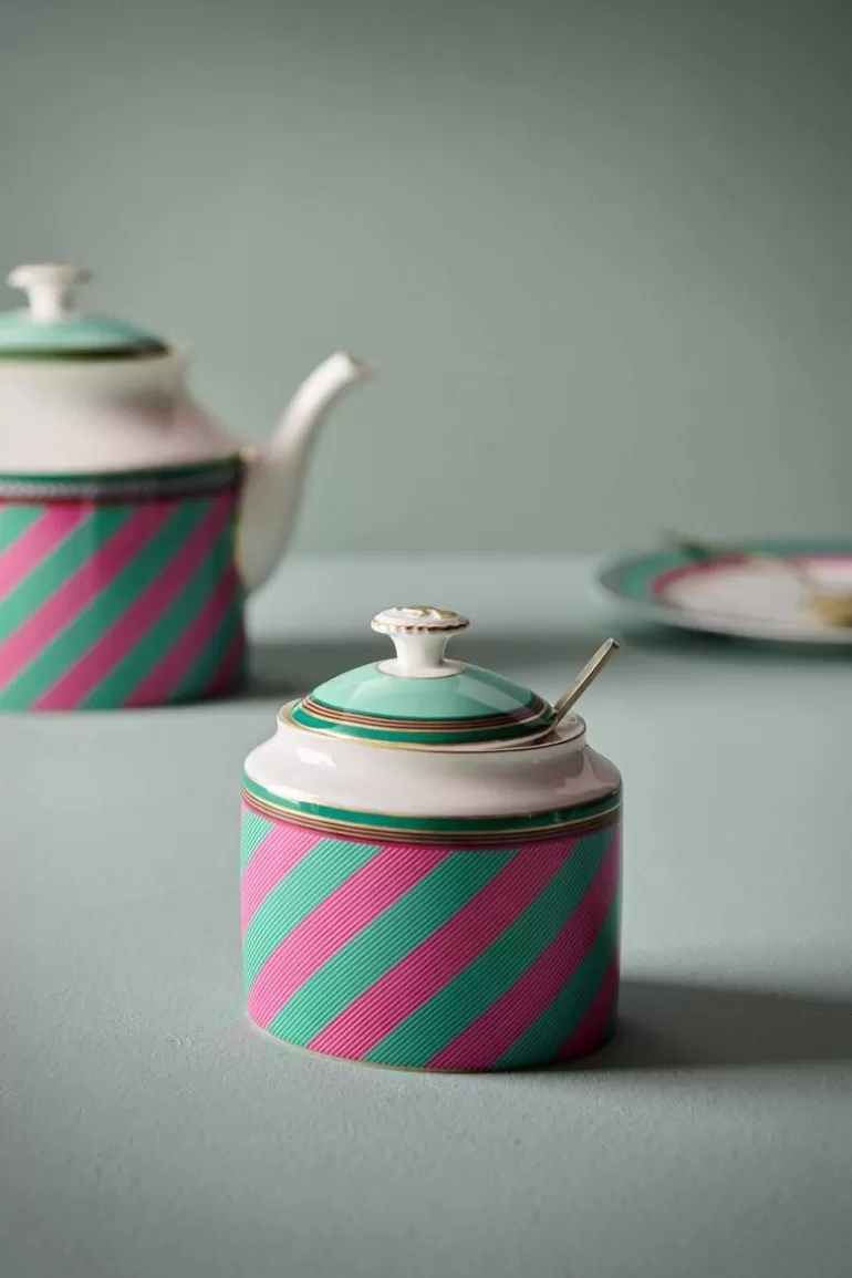Best Pip Chique Stripes Sugar Bowl Pink/Green Sugar Bowls