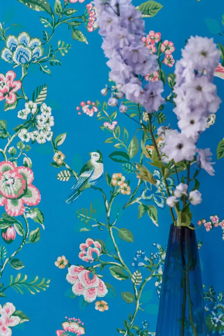 Outlet Botanical Print Non-Woven Wallpaper Bright Non-Woven Wallpaper