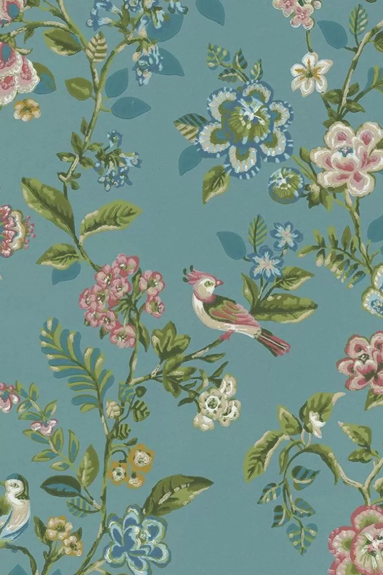 Discount Botanical Print Non-Woven Wallpaper Sea Non-Woven Wallpaper