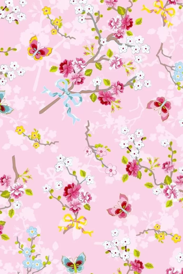 Cheap Chinese Rose Non-Woven Wallpaper Light Pink Non-Woven Wallpaper