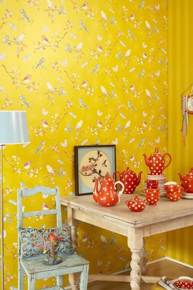 Sale Early Bird Non-Woven Wallpaper Yellow Non-Woven Wallpaper