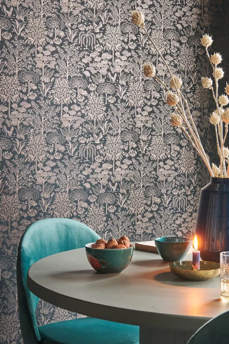 Cheap Origami Tree Non-Woven Wallpaper Dark /Rosegold Non-Woven Wallpaper