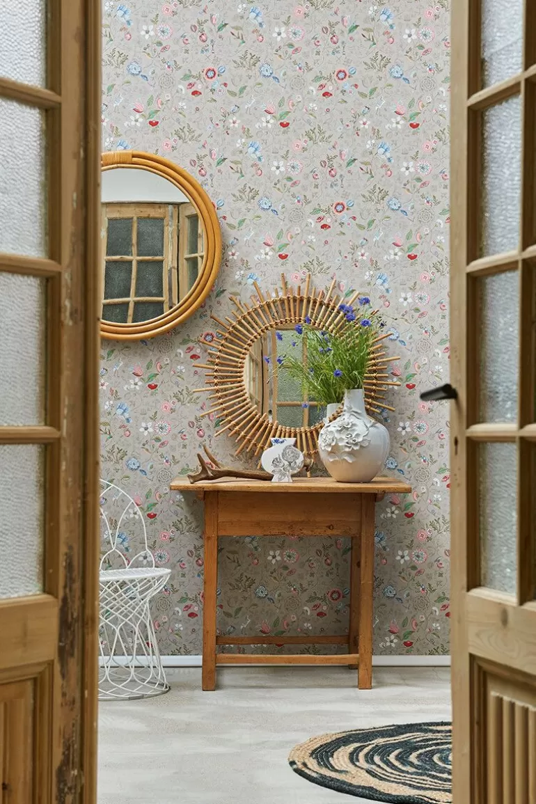 Store Spring To Life Non-Woven Wallpaper Khaki Non-Woven Wallpaper